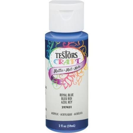 Testors 2 oz Matte Acrylic Craft Paint Royal Blue 249333